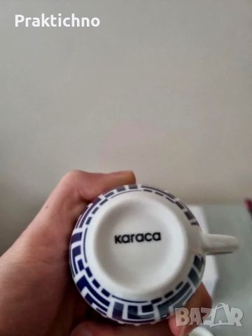 Комплект 6 чаши за кафе KARACA (КАРАДЖА), Порцеланови, 90 мл 🦌🩵💙🤍☕️, снимка 6 - Сервизи - 46056622