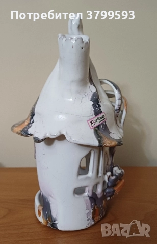 Красив порцеланов свещник-къщичка Ballade collection , снимка 2 - Декорация за дома - 52285568