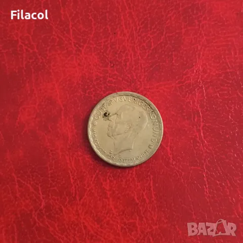 Швеция 1 крона 1945 "G" - Алф Грабе, снимка 2 - Нумизматика и бонистика - 50409247