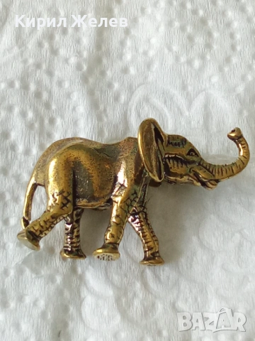 Бронзова фигурка на 🐘 слон 44643, снимка 2 - Колекции - 54177559
