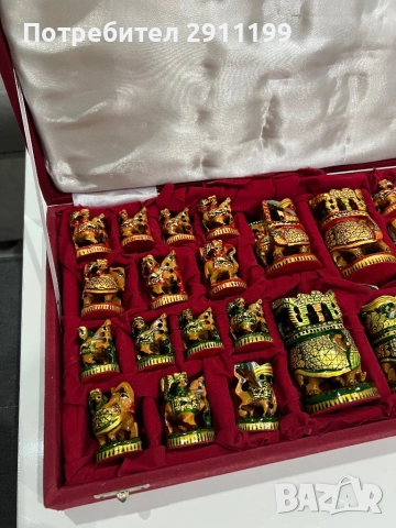 Антикварен индийски шах, снимка 2 - Шах и табла - 53333779