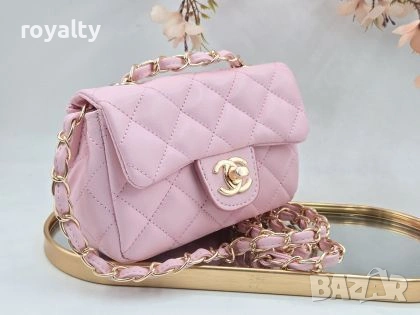 Ch🅰️nel Нова Розова Дамска Кожена Чанта , снимка 2 - Чанти - 53743545