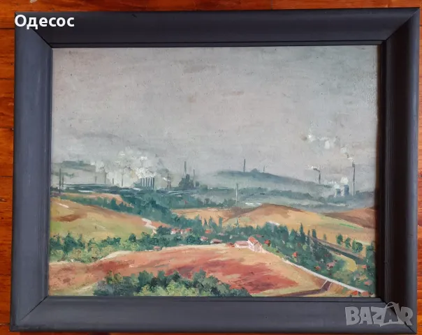 Стара картина пейзаж на худ Георги.А.Ботушаров 1869-1954 г, снимка 8 - Антикварни и старинни предмети - 50439745