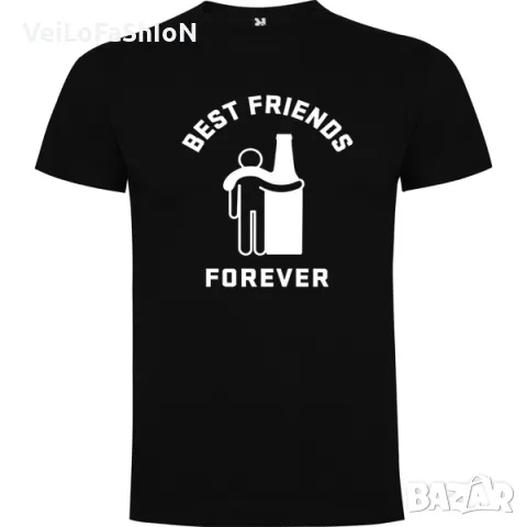 Нова забавна мъжка тениска BEST FRIENDS FOREVER, снимка 1 - Тениски - 47355116