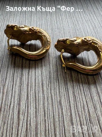 Златни обици 14карата, снимка 5 - Обеци - 53427887