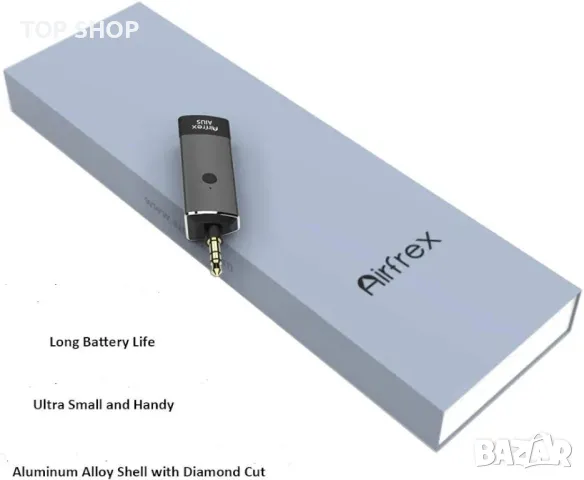 Bluetooth предавател Airfrex, съвместим с Bluetooth слушалки и Bluetooth високоговорител/Bluetooth, снимка 1 - Bluetooth слушалки - 48735446