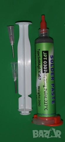 30гр 227°C KEK Original JPT-307-30g Sn99Ag0.3Cu0.7- безоловна паста тинол за запояване Китай, снимка 5 - Друга електроника - 53860540