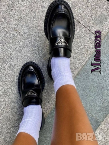 дамски мокасини от естествена кожа prada, снимка 4 - Маратонки - 51454471