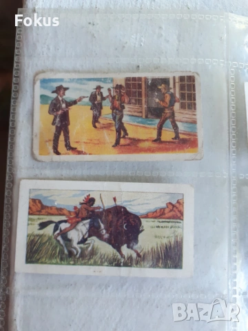 КОЛЕКЦИОНЕРСКИ КАРТИ СТИКЕРИ ПЕПЕРУДИ ИНДИАНЦИ КАУБОЙЦИ, снимка 2 - Антикварни и старинни предмети - 53512468