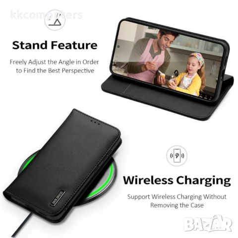 DUX DUCIS Hivo Кожен Калъф за Samsung S26 - Кравешка кожа, RFID защита, Портфейл, 3 цвята, снимка 8 - Калъфи, кейсове - 53854502