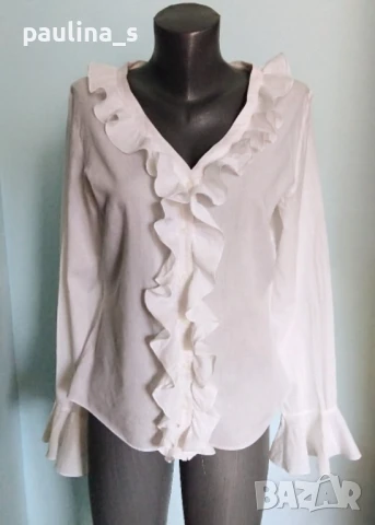 Три различни броя / Изумителна маркова риза с жабо / голям размер , снимка 3 - Ризи - 36365087