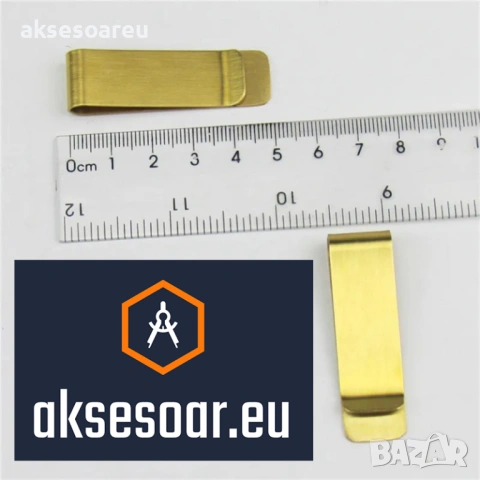 2 бр. Метална щипка за пари от неръждаема стомана портфейл за евро долари за лична дебитна карта, снимка 3 - Нумизматика и бонистика - 53929765