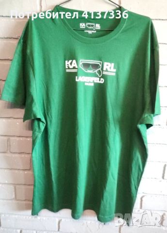 Karl Lagerfeld  тениска в зелено , снимка 1 - Тениски - 46365523