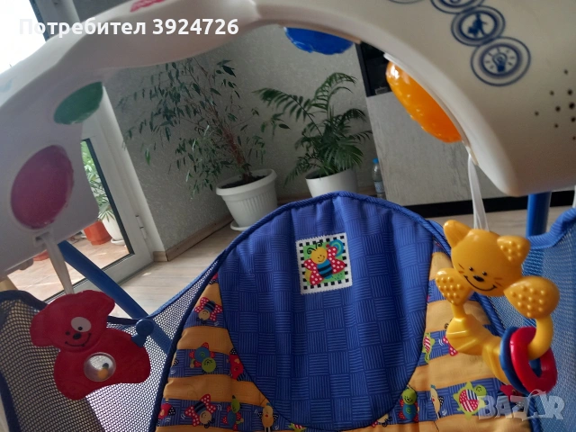 Детско/бебешки музикален шезлонк/, снимка 2 - Детски шезлонги - 53641407