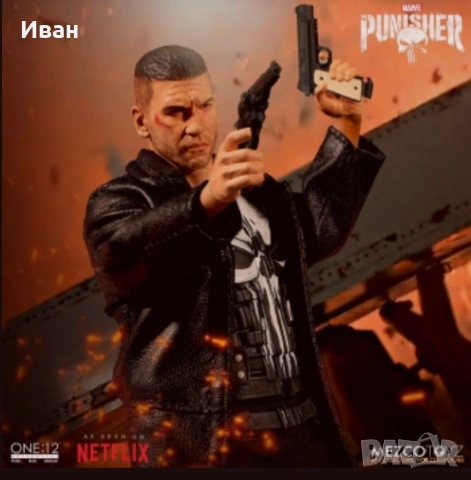 Mezco Toyz The Punisher / Наказателят от Netflix серияла, фигура на One:12, снимка 7 - Колекции - 54113413