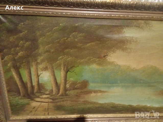 Голяма стара маслена картина!, снимка 3 - Картини - 53991915