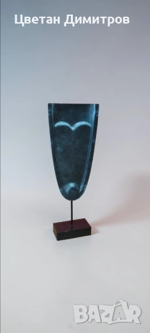 Африканска маска  Винтидж статуетка  Произход Холандия , снимка 3 - Статуетки - 53736899