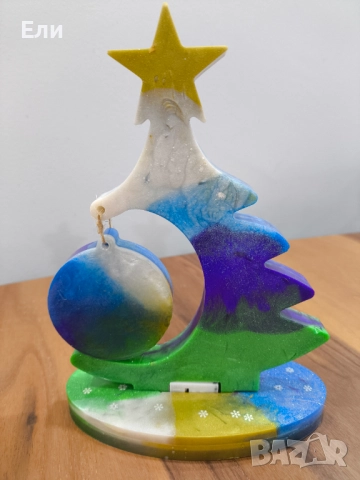 Ръчно изработена светеща елха за декорация и празнично настроение, снимка 4 - Декорация за дома - 52595047