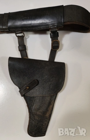 Кожен кобур за пистолет с колан , снимка 3 - Антикварни и старинни предмети - 53802353