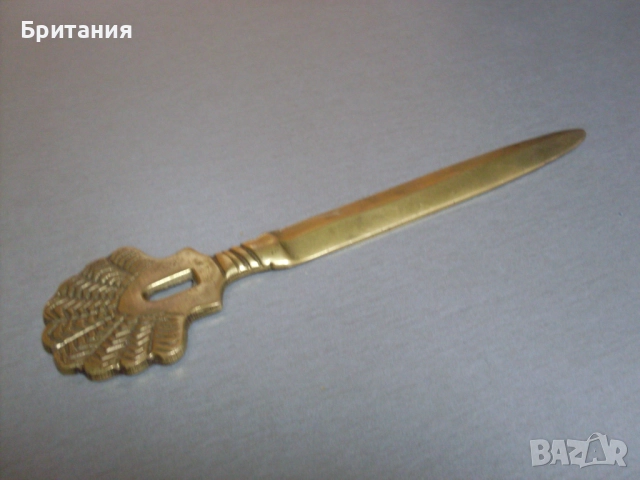 Бронзов нож за писма- кама., снимка 7 - Антикварни и старинни предмети - 52899217