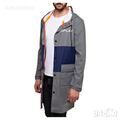 REPLAY raincoat - мъжко яке-дъждобран ХЛ, снимка 2 - Якета - 49405290