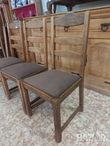 6 броя трепезни столове от дъбов масив , снимка 4 - Столове - 46023988