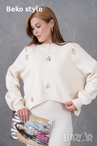 Дамски комплект 2 части Рокля+Пуловер , снимка 4 - Комплекти - 52507971