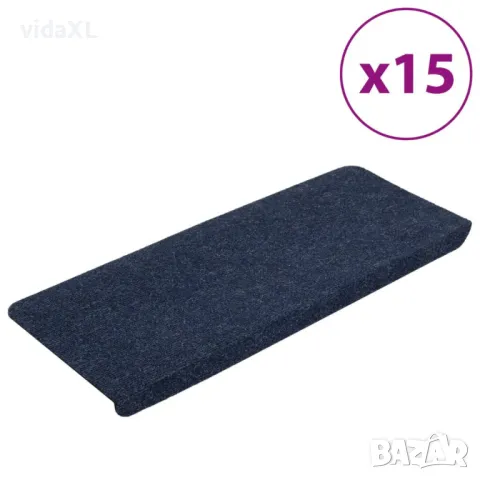 vidaXL Самозалепващи стелки за стълби, 15 бр, 65x24,5x3,5 см, сини（SKU:343481）, снимка 1 - Други - 48526508