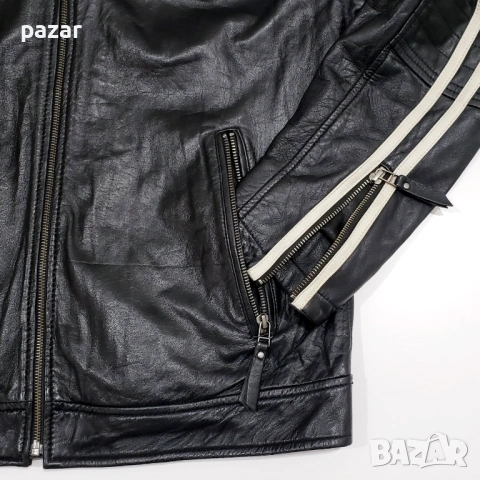 BERTOLUCCI Мъжко Кожено Яке Естествена Кожа L-XL, снимка 4 - Якета - 53617500