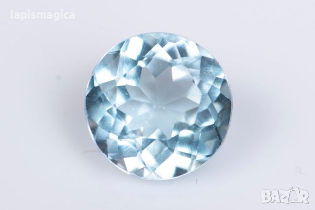 Син топаз 0.91ct 6mm кръгла шлифовка #4, снимка 1 - Други - 46368809