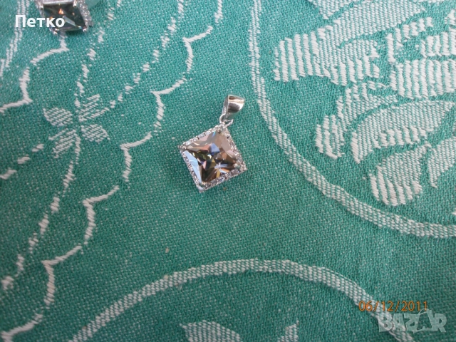 Рядък  комплект майсторска изработка маркировка  на  трите 925, снимка 5 - Антикварни и старинни предмети - 52605183