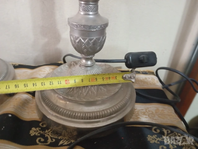 Чифт винтидж паркетни лампи, снимка 3 - Настолни лампи - 53654361