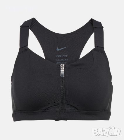 nike alpha high-support padded zip-front bra