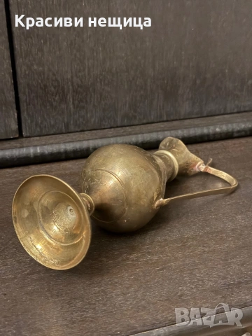 Месингова кана, снимка 4 - Антикварни и старинни предмети - 53180249