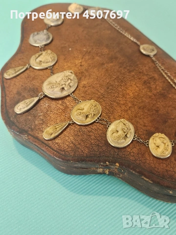 Викторианско колие от лава камея., снимка 10 - Колиета, медальони, синджири - 53859009