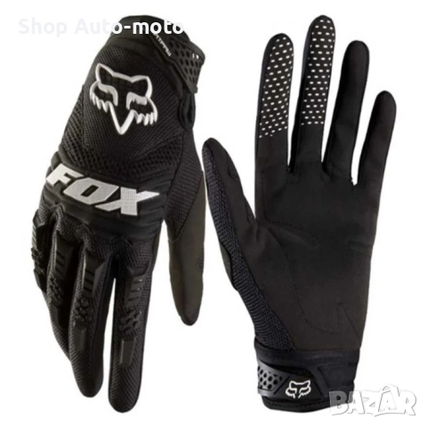 Мото ръкавици Automat – Черни с бяло, Размери M, L, XL | За мотор, със защита и тъч скрийн