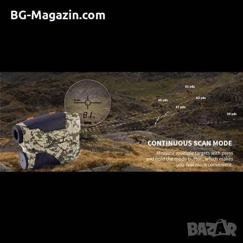 Лазерен далекомер за прецизни измервания до 730м за лов голф строителство туризъм, снимка 4 - Оборудване и аксесоари за оръжия - 51091757