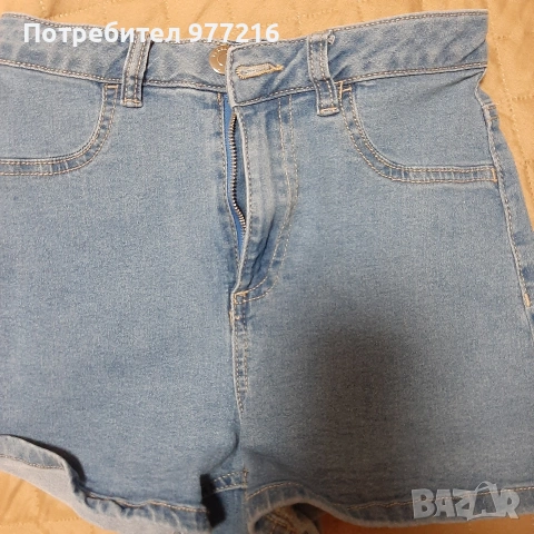 Дамски къси дънкови гащи XS, снимка 4 - Дънки - 54014334