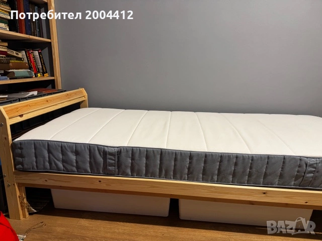Единично легло от IKEA – сглобено, неизползвано