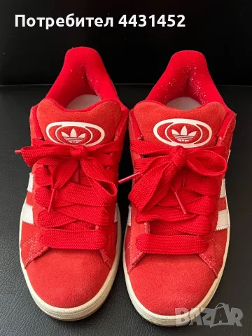 Велурени маратонки adidas Originals Campus 00S в червено , снимка 1