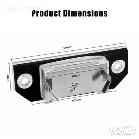 Лед плафони регистрационен номер FORD (Fokus c-max), снимка 3 - Аксесоари и консумативи - 53427983