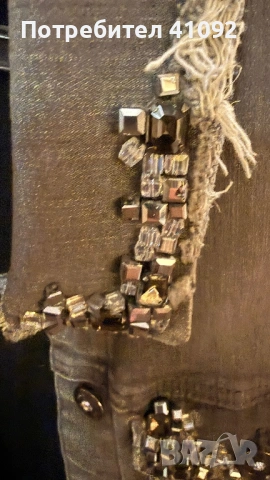 Дънково яке с камъни,ново., снимка 2 - Якета - 53056548