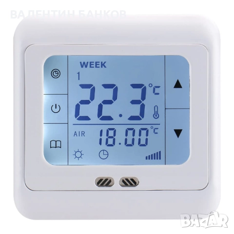 Стаен програмируем LCD термостат със сензорен екран