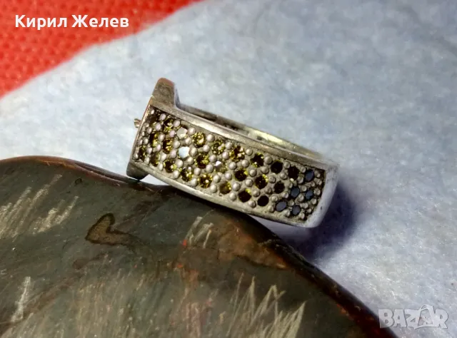 THOMAS SABO БУТИКОВ СРЕБЪРЕН ПРЪСТЕН СРЕБРО 925 с КАМЪНИ ОЛИВИН / ПЕРИДОТ и ГНЕЗДО За ПЕРЛА 50197, снимка 5 - Пръстени - 49886674