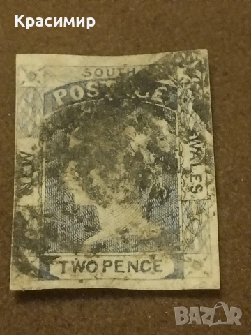 Пощенска Марка.Нов Южен Уелс.1850 ..