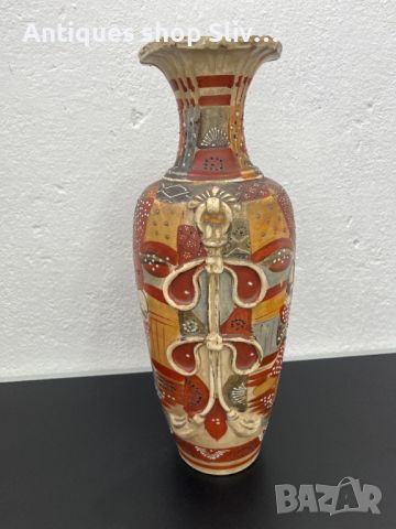 Японска порцеланова ваза. №5413, снимка 5 - Колекции - 45804767