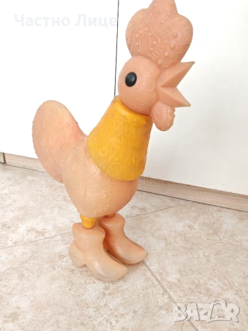 Голяма Рядка Руска Соц СССР Гумена Играчка Петел 1960те, снимка 2 - Колекции - 54098988