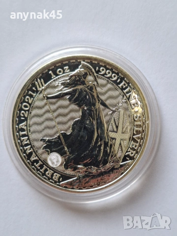 1oz. Британия, снимка 2 - Нумизматика и бонистика - 53350733