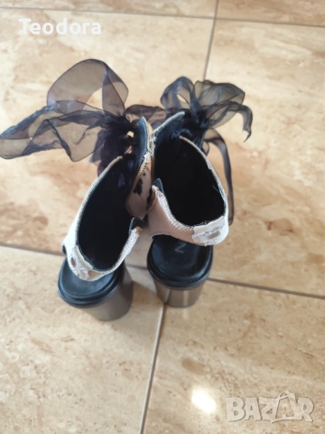 Обувки,сандали на ток, снимка 3 - Дамски обувки на ток - 53651273