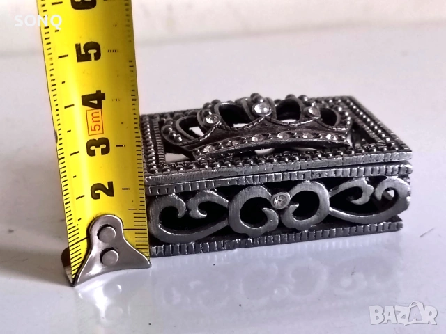 Страхотна Много Стара Кутия За Бижута,Дранкулки Със Корона, снимка 6 - Антикварни и старинни предмети - 53456878